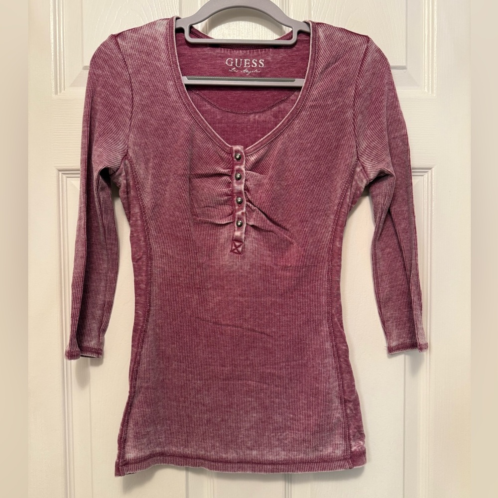 VINTAGE Guess Henley Top